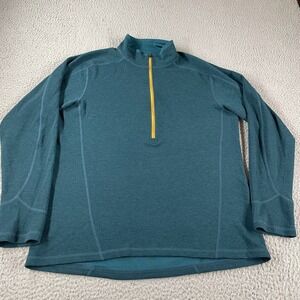 Stio Sweater Mens XL Blue 1/4 Zip Pullover Outdoor Hiking Lightweight Basis
